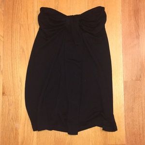 Strapless black dress